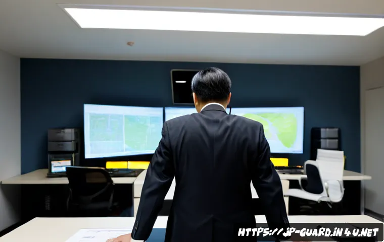 경비지도사로서 성장하기 위한 스킬 - Photorealistic Japanese security management professional in a neat dark business suit studying a bla...